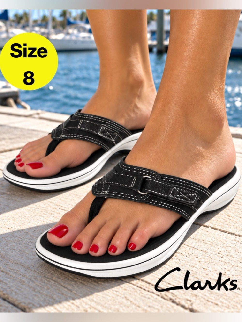 2/for $20 🪩 CLARKS Cloudsteppers Black & White (Women’s 8)